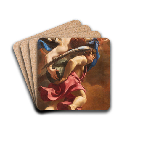 Angels Bearing the Column of the Passion by Simon Vouet Drink Coasters - set of 4
