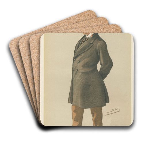 Politicians; 'South Warwickshire', Sir John Eardley Eardley-Wilmot, May 9, 1885 by Leslie Matthew Ward Art Drink Coaster set Politicians; 'South Warwickshire', Sir John Eardley Eardley-Wilmot, May 9, 1885 by Leslie Matthew Ward Art Drink Coaster set