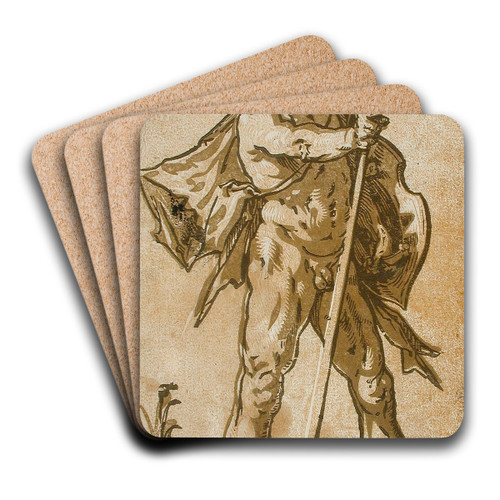 Mars by Hendrick Goltzius Art Drink Coaster set