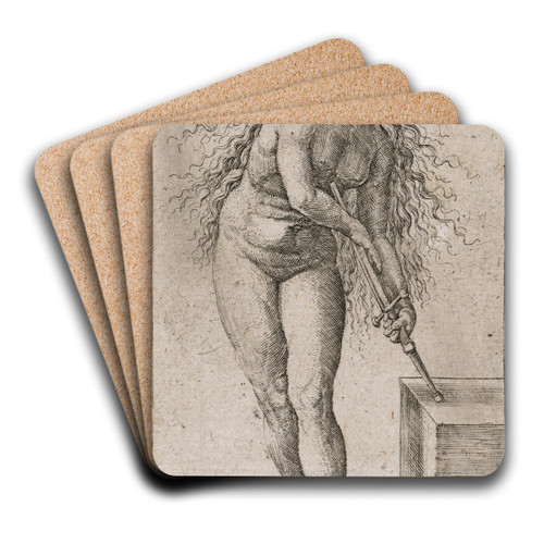 Lucretia by Lucas Van Leyden Art Drink Coaster set
