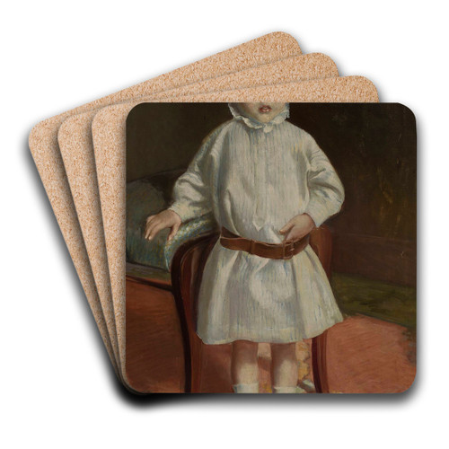 Portrait of a girl by Stanisaw Dbicki Art Drink Coaster set