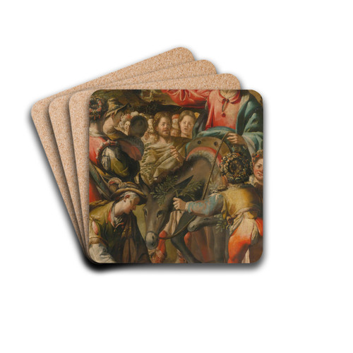 Christ's Entry Into Jerusalem by Andrea Boscoli Drink Coasters - set of 4