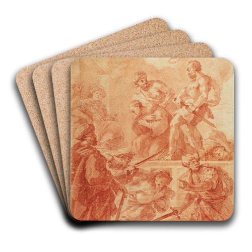 Martyrdom Scene by Antonio Molinari Art Drink Coaster set