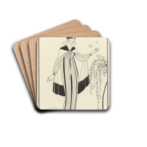 Petit manteau de velours by George Barbier Drink Coasters - set of 4