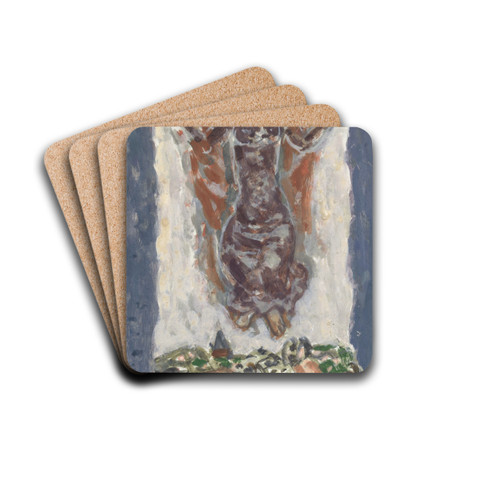 Dansende vrouwenfiguur boven een landschap by Leo Gestel Drink Coasters - set of 4