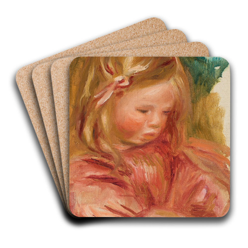 Coco dans les roses by Pierre-Auguste Renoir Art Drink Coaster set