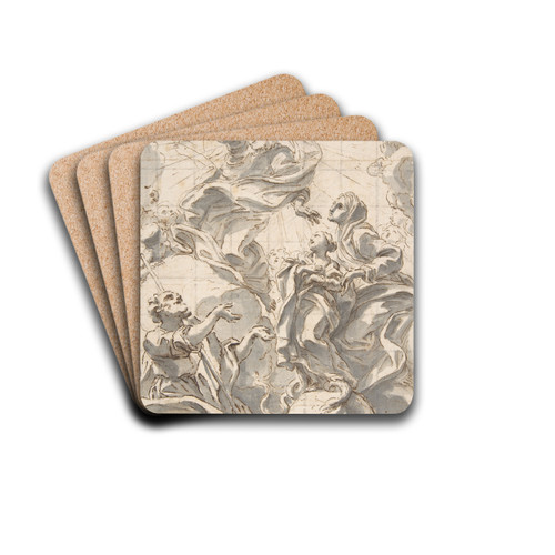 Allegory of the Immaculate Conception by Giovanni Battista Gaulli Drink Coasters - set of 4