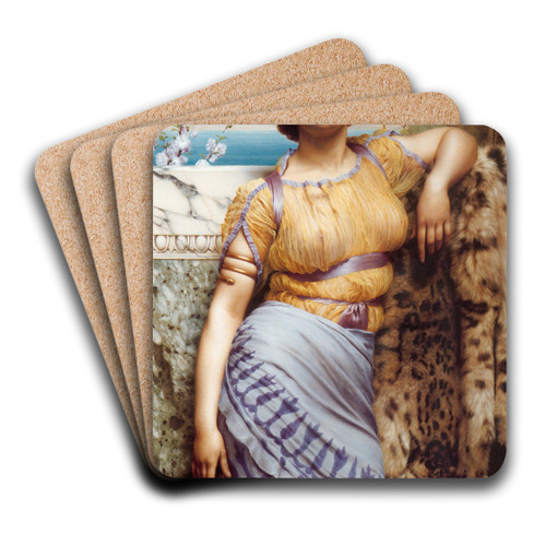 Ionian dancing girl by John William Godward Art Drink Coaster set