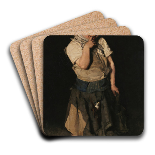 The Cobbler's Girl by Max Liebermann Art Drink Coaster set