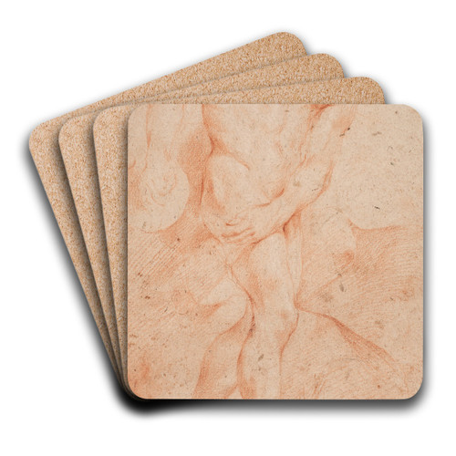 Mandlig modelstudie, stende by Hendrik Krock Art Drink Coaster set