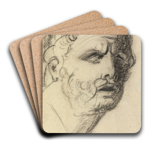 Portrait Study of a Man by Benjamin Robert Haydon Art Drink Coaster set Portrait Study of a Man by Benjamin Robert Haydon Art Drink Coaster set