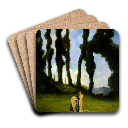 After the Bath by Charles Walter Stetson Art Drink Coaster set
