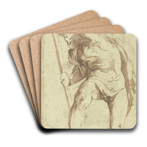 Saint Christopher by Peter Paul Rubens Art Drink Coaster set