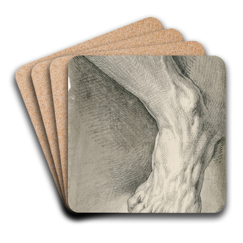 Een rechtervoet by David Humbert de Superville Art Drink Coaster set