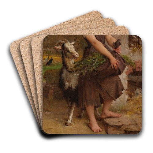 The Little Sheperdess by mile Munier Art Drink Coaster set