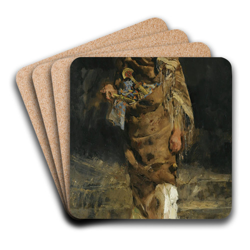 The warrior by Jos Villegas Cordero Art Drink Coaster set