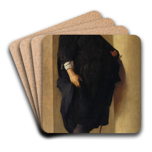 Portrait of a Gentleman by Charles Mellin Art Drink Coaster set Portrait of a Gentleman by Charles Mellin Art Drink Coaster set