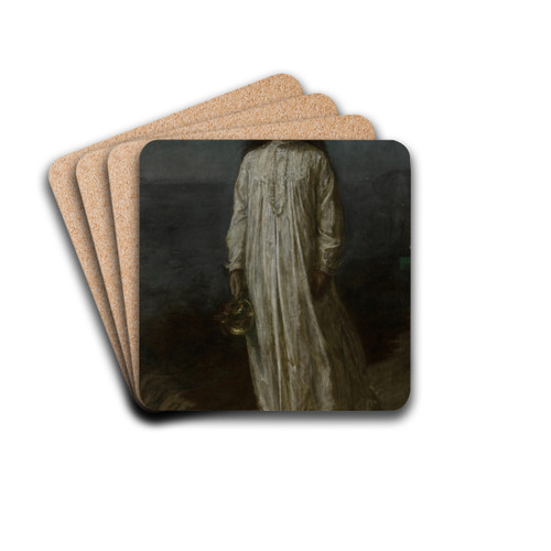 A Somnambulist by Sir John Everett Millais Drink Coasters - set of 4 A Somnambulist by Sir John Everett Millais Drink Coasters - set of 4