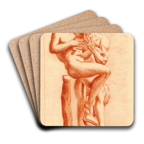 Pan en Syrinx, of Pan en Apollo by Cornelis Pronk Art Drink Coaster set Pan en Syrinx, of Pan en Apollo by Cornelis Pronk Art Drink Coaster set