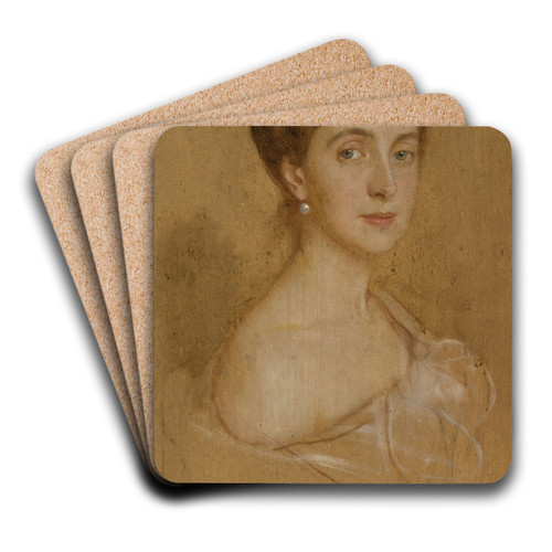 Portrait of a lady with a pearl by Philip Alexius de Lszl Art Drink Coaster set