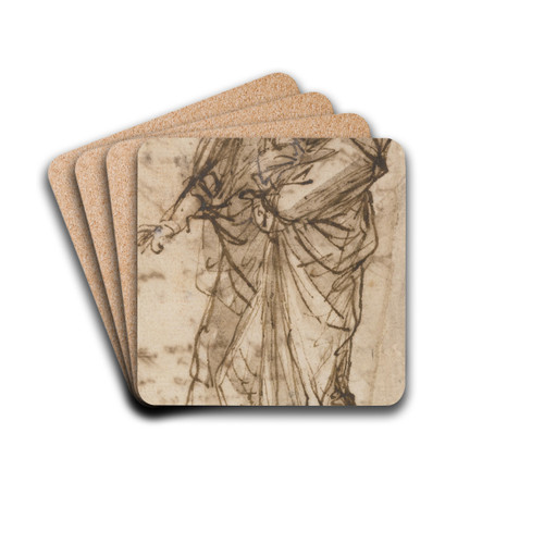 Two Standing Figures by Salvator Rosa Drink Coasters - set of 4