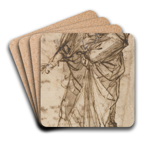 Two Standing Figures by Salvator Rosa Art Drink Coaster set