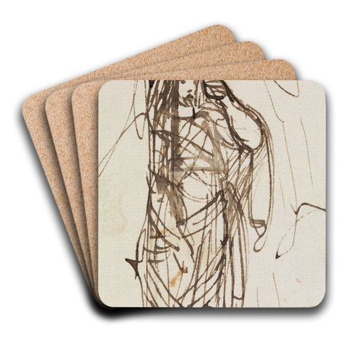 Study of the Resurrection of Lazarus. by Benjamin Robert Haydon Art Drink Coaster set Study of the Resurrection of Lazarus. by Benjamin Robert Haydon Art Drink Coaster set