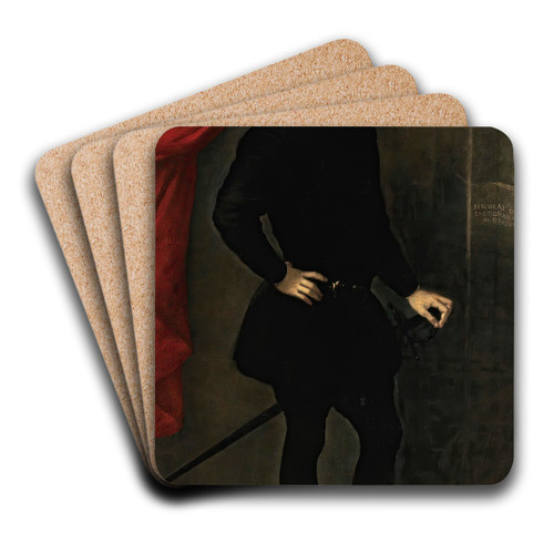 Portrait of Nicol Doria by Jacopo Tintoretto Art Drink Coaster set