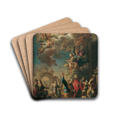 Die Apostel Petrus und Johannes heilen einen by Martino Altomonte Drink Coasters - set of 4 Die Apostel Petrus und Johannes heilen einen by Martino Altomonte Drink Coasters - set of 4