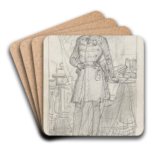Portrait of a Man by Nicaise De Keyser Art Drink Coaster set Portrait of a Man by Nicaise De Keyser Art Drink Coaster set