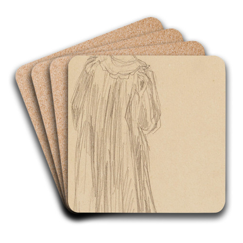 Femme en peignoir, vue de dos by Frdric Houbron Art Drink Coaster set Femme en peignoir, vue de dos by Frdric Houbron Art Drink Coaster set