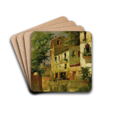 Casas Espaoles by Jos Mara Jardines Drink Coasters - set of 4