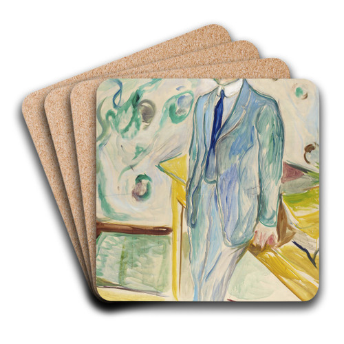 Wilhelm Wartmann by Edvard Munch Art Drink Coaster set