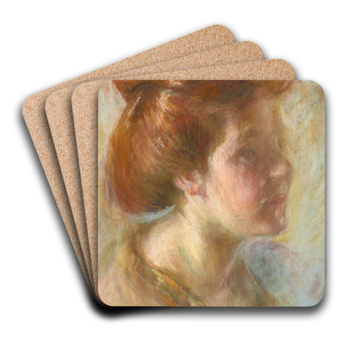 Girl with Titian Hair by Alice Pike Barney Art Drink Coaster set Girl with Titian Hair by Alice Pike Barney Art Drink Coaster set