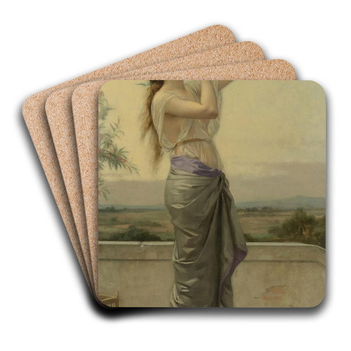 Love's Messenger by Alexandre Cabanel Art Drink Coaster set