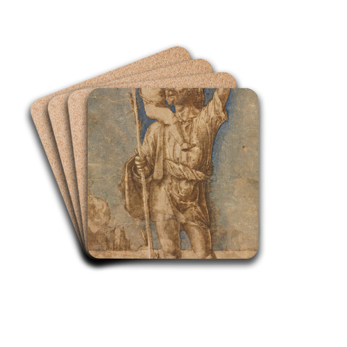 Saint Christopher by Andrea Mantegna Drink Coasters - set of 4