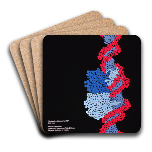 DNA-protein interactions in the control of gene expression by National Institutes of Health Art Drink Coaster set