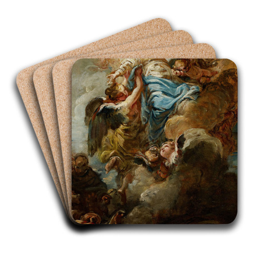Study for the Assumption of the Virgin by Jean-Baptiste Deshays Art Drink Coaster set Study for the Assumption of the Virgin by Jean-Baptiste Deshays Art Drink Coaster set