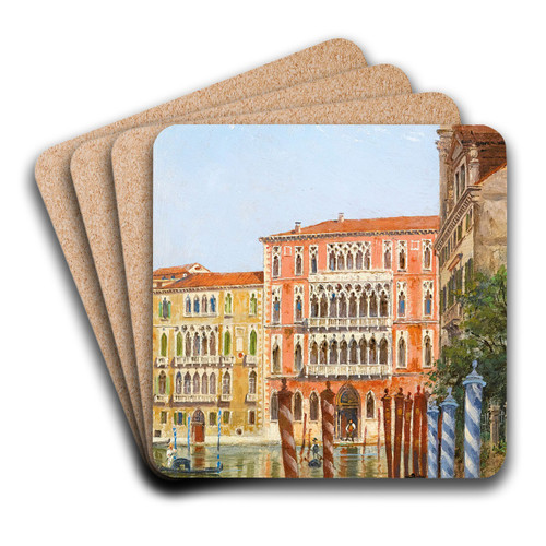 Palazzo Ca' Foscari, Venice by Antonietta Brandeis Art Drink Coaster set