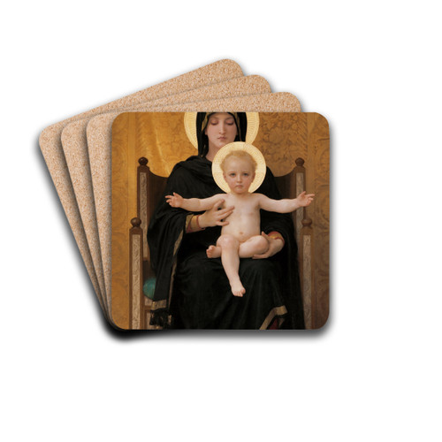 Virgin and Child by William Bouguereau Drink Coasters - set of 4
