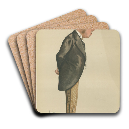 Politicians - 'Manchester'. N.H. Houldsworth. 3 October 1885 by Carlo Pellegrini Art Drink Coaster set