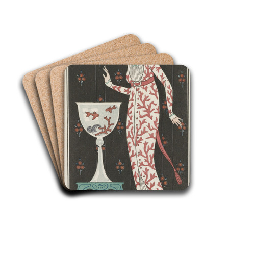 Robe d'intrieur by George Barbier Drink Coasters - set of 4