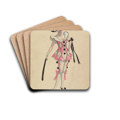 Pierrot Boys by Will R. Barnes Drink Coasters - set of 4 Pierrot Boys by Will R. Barnes Drink Coasters - set of 4