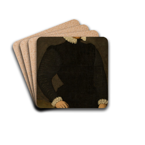 Portrait of a Man by Antonis Mor Drink Coasters - set of 4 Portrait of a Man by Antonis Mor Drink Coasters - set of 4
