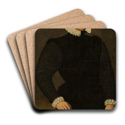 Portrait of a Man by Antonis Mor Art Drink Coaster set Portrait of a Man by Antonis Mor Art Drink Coaster set