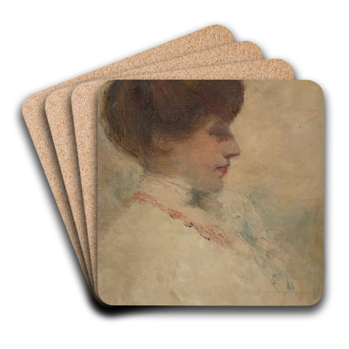 Portrait of Doris McIntyre by Raymond McIntyre Art Drink Coaster set