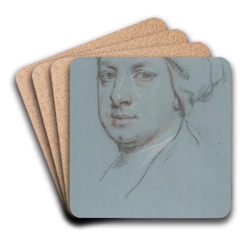 Portrait of Jonathan Richardson, Junior, the artist's son by Jonathan Richardson the Elder Art Drink Coaster set Portrait of Jonathan Richardson, Junior, the artist's son by Jonathan Richardson the Elder Art Drink Coaster set