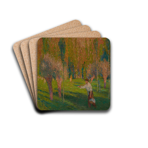 Le Moissonneur by Henri Martin Drink Coasters - set of 4 Le Moissonneur by Henri Martin Drink Coasters - set of 4