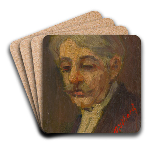 Portrait of an Old Man with Half-Closed Eyes by udovt Pitthordt Art Drink Coaster set