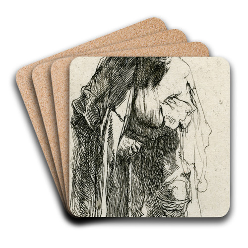 Beggar with a Wooden Leg by Rembrandt van Rijn Art Drink Coaster set